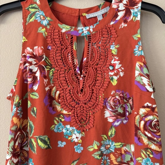 NWT Anthropologie Daniel Rainn Floral Front Crochet Lace Sleeveless Top Size PS - Picture 5 of 13